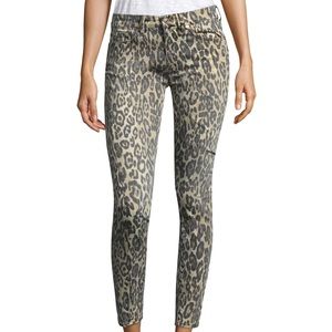 7 For All Mankind Jeans Leopard Print Skinny NEW